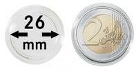 Lindner 2 Euro-Kapseln<b> x 1</b> Stück Münzkapseln Innen-Ø 26,00 mm,1er-Packung, z.B.für die dt. 2 Euro-Sammlermünzen -