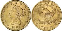 USA 10 $<br> 15,05g<br>fein<br>26,5 mm Liberty,ohne Münzzeichen Philadelphia 1881 Gold -Archivbild- -