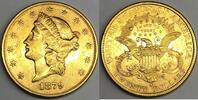 USA 20 $,<br>30,09g <br>fein Liberty, mit Münzzeichen San Franscisco (S) 1879 Gold(Coronet Head Double Eagle) -