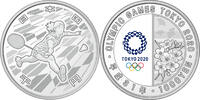 Japan 1000 Japanische Yen Olymp.in Tokio 2020, <b>-2.Serie Badminton-</b> inkl.Etui & Zertifikat & Schuber -