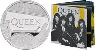 Großbritannien 10 Pounds<br>155,5g fein<br>65,00 mm Ø „50 Jahre Queen“ exklusive Würdigung einer der populärsten Rockbands,<b>RAR!</b> -