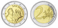 San Marino 2 Euro Kursmünze, 2 Euro *, <b>Neues Portrait - neues Design,</b> -