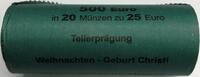 Deutschland 25 Euro<br> 20 x in der originalen Rolle Weihnachten - Herrnhuter Stern, <br> <b>Serie 2/5 <b>sofort lieferbar !</b> -