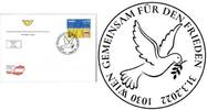 Österreich - <b> Ersttagsbrief o </b> 1 x 1,00 €uro plus 1 x 2,00 €uro als Spende Gemeinsam für den Frieden: Hilfe für die Menschen,<b> sofort lieferbar!</b> -