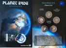 Deutschland 5 Euro Planet Erde,<br><b>Numiskarte kompl.Satz A,D,F,G,J, </b> <b> lieferbar !!</b> -