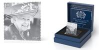 Großbritannien - <br> <b>1 Wert xx </b> Platin Briefmarke <br> Britische Pfund (GBP) 70.Thronjubiläum Königin Elisabeth II. <b>Platinjubiläum! </b> Zertifikat Nr.009 -
