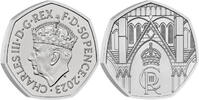 Großbritannien 50 Pence Die Krönung seiner Majestät König Charles III. - im Blister -