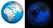Barbados 5 Dollar <br> BLUE MARBLE - Glow in the dark-Spherical Silber im luxuriösen Box, RAR! 999 Stk. -
