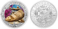 Österreich III.Serie 3 Euro Leuchtende Meereswelten - Schwellhai, <b>02/12</b> Ausgaben,<b> -
