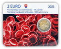 Slowakei 2 Euro 100 Jahre Bluttransfusion - im Blister -