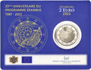 Luxemburg stgl 2 € <br> 2 € Luxemburg - 35 Jahre ERASMUS-Programm<br> <b> geringe Auflage,RAR!, -