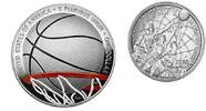 USA 1 $ Basketball Hall of Fame - 60. Jubiläum - in Kapsel inkl. Etui & Zertifikat -