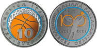 Italien 10 Euro 100 Jahre Basketballverband - Rhodium, inkl. Kapsel & Zertifikat & Etui -