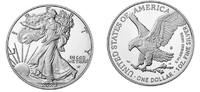 USA 1 $ Silber Eagle, <b>inkl. Etui & Zertifikat & Schuber</b> -