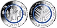 Deutschland 10 Euro<br><b>SOFORT LIEFERBAR! </b> Im Dienst der Gesellschaft - Polizei, <br> <b> Prägestätte unserer Wahl,</b> -