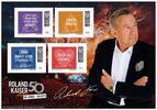 Deutschland <b> 1 Block xx </b> 4 x 100 Cent (4 Euro) Limitierte Sonderedition "50 Jahre Roland Kaiser", auf grandiosen Briefmarken -