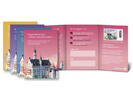 Deutschland - <b>Einzelmarke <br> selbstkl. xx</b> 1 x 2,75 Cent im Markenheftchen 130D, geöffnet! Krypto-Briefmarke "Schl.Neuschwanstein in pink" Booklet, <b>Hist.Bauwerke!</b> -