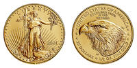 USA 1/2oz<br>25 Dollar<br> 15,55g<br> fein<br> 27 mm Ø American Eagle Goldmünze 2021 - 1/2 Unze <b>Typ 2</b> -