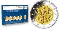 Deutschland 2 Euro<br> 5x 175. Jubiläum Paulskirchenverfassung, <br><b>kompl. Satz </b> (5 Prägestätten) -