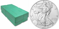 USA <b>100 oz.</b><br> in<br> fünf<br> Tupes! <b>100</b> x Silber Eagle, <b>1. Münze mit Typ II - </b> <b>ohne Box</b> -