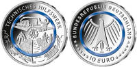 Deutschland 10 Euro<br><b>SOFORT LIEFERBAR! </b> Im Dienst der Gesellschaft - Technisches Hilfswerk,<br> <b> Prägestätte F, </b> -