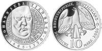 Deutschland, Bundesrepublik 10 DM Johann Sebastian Bach, in der originalen Noppenfolie unbeschnitten, -