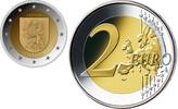 Lettland 2 Euro Vidzeme - Provinzen - Regionen - Lettland - Latvija - Latvia, -
