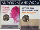 Andorra Pärchen  2 Euro x 2 Münzen 2020 Frauenwahlrecht & Iberoamerikanisches Gipfeltreffen SONDERANGEBOT !!! BU in 2 x Blister /  Coincard
