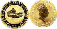 Australien 50 Dollar1/2 oz15,55g fein 24,50 mm &Oslash; 1987 1/2 oz. K&auml;nguru / ... 2699,99 EUR  Excl. 46,00 EUR Verzending