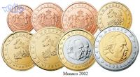 Monaco Kursmünzen,  Satz 2002  * 1 Cent -2 Euro, 3,88 2002 stgl