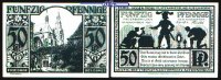 Paderborn, Stadt, 9.Ausgabe 50 Pf. Schattenrisse, Serie A, Friedhof, schwarz<br>Grab. 1043.6, -