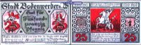 Bodenwerder 25 Pfg mit Kennummer schwarz -