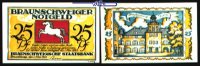 Braunschweig 25 Pfg Braunschweiger Staatsbank, Serie Blankenburg am Harz, <br>Grab.155.4e -