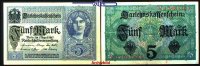 Deutsches Reich 5 Mark Darlehenskassenschein, Ro.54c, -