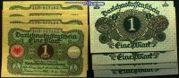 Deutsches Reich 1 Mark x 4 Inflation, Darlehens kassenschein, Ro.64, mit fortlaufender Nr. -