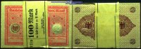 Deutsches Reich 2 Mark x 50 Stück Inflation, Darlehens kassenschein, Ro.65b,50 Stück, mit Original Banderole, -