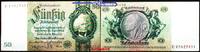Deutsches Reich Reichsbank, David Hansemann, / 8 stellig, Ro.175c, L/B 50 Reichs mark 1933 30,03  b>III /b>