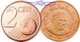 Vatikan 2 Cent Kursmünze, 2 Cent * <b>letzte Münze Papst Benedikt XVI. </b> -