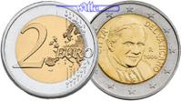 Vatikan 2 Euro Kursmünze, 2 Euro * <b>letzte Münze Papst Benedikt XVI. </b> -
