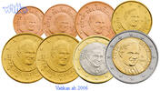 Vatikan 1 Cent -2 Euro, 3.88 Kursmünzen, kompl. Satz 2013 * <b>letzter Satz Papst Benedikt XVI. </b> -
