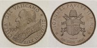 Vatikan 100 Lire 23. Pontifikatsjahr / Umlaufmünze in Kupfer-Nickel -
