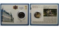Luxemburg 2 Euro Chateau de Berg im Blister & Aufsteller -
