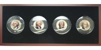USA 4 Dollar Set Präsidenten 2007 1 Dollar PP <b>Ku-Ni.</b> IN FARBE Prägestätte:Philadelphia -
