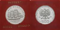 Polen 500 Zlotych 50 Jahre Segelschulschiff -Dar Pomorza- PROBE , (Silber) -