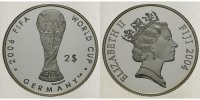 Fidschi 2 Dollars XVIII. Fußball-Weltmeisterschaft 2006 in Deutschland FIFA Weltpokal o.Zertifikat -