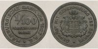 Hamburg, Bank 1/100 Verrechnungs marke Hamburgische Bank von 1923 A.G. - Notgeld, -
