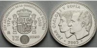 Spanien 12 Euro 25 Jahre span. Konstitution -