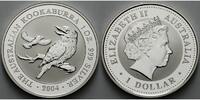 Australien 1 $ 2004 Kookaburra stgl 299,99 EUR  Excl. 19,00 EUR Verzending