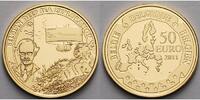Belgien 50 Euro<br> 6,22g<br> fein<br> 21 mm Ø Auguste Piccard / Bathyscaphe, inkl. Etui & Zertifikat & Schuber -