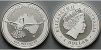 Australien 1 $ 2002 Kookaburra stgl 199,99 EUR  Excl. 19,00 EUR Verzending